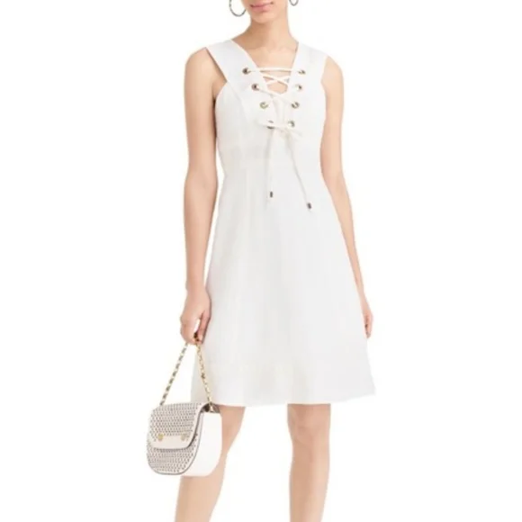 J. Crew | Dresses | Nwot J Crew Laceup Dress In Structured Linen | Poshmark